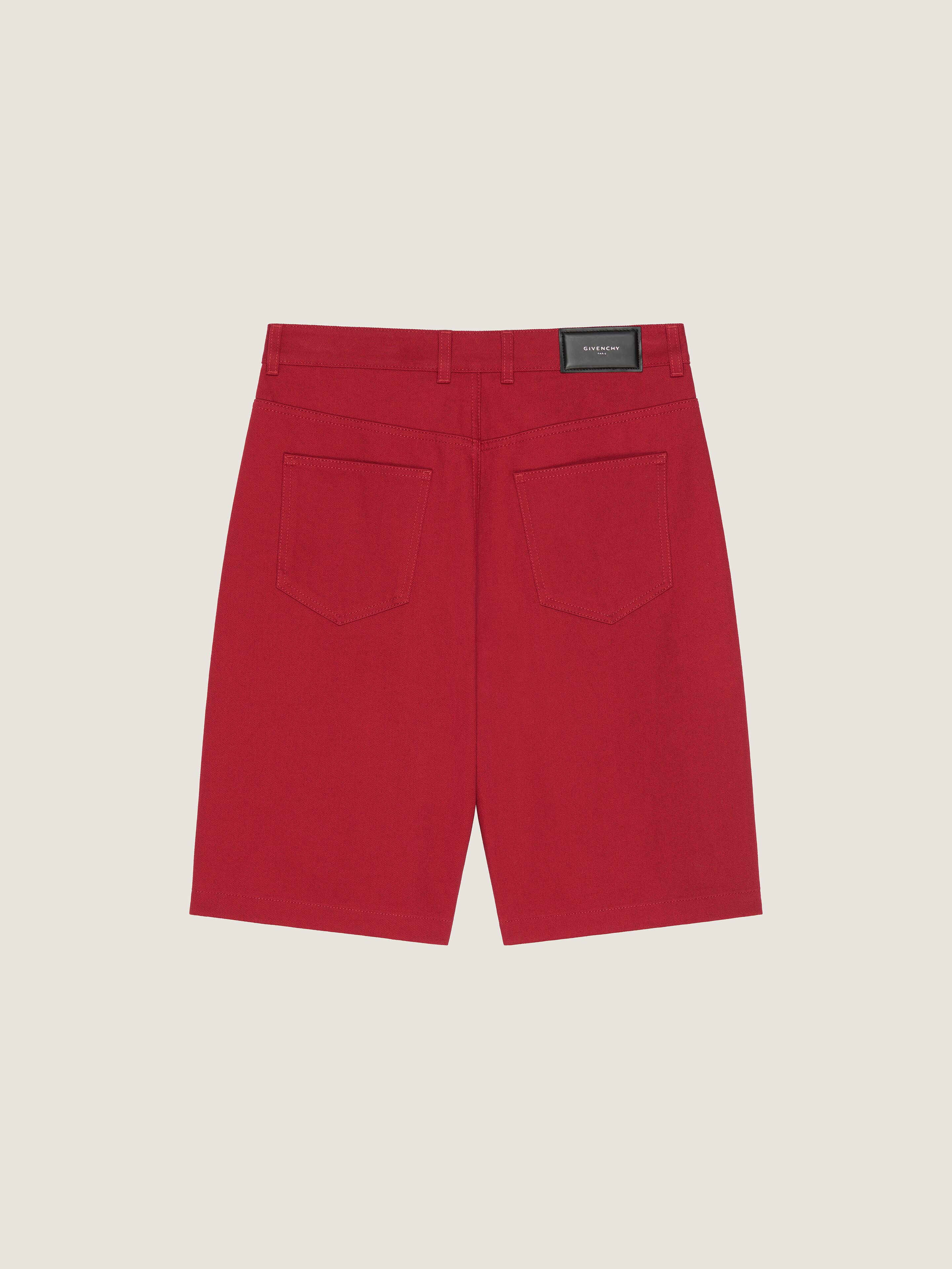 Bermuda shorts in overdyed denim